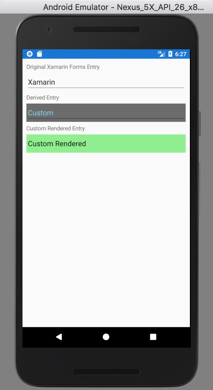 Android Emulator Screen